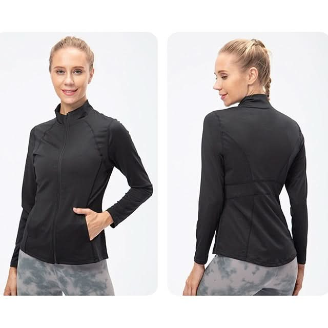 Autumn And Winter Zipper Long-sleeved Sports Jacket for Ladies