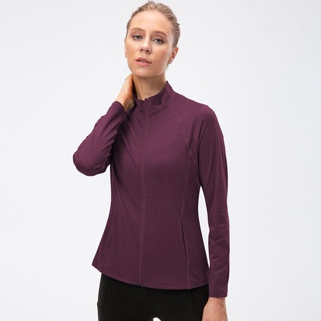 Autumn And Winter Zipper Long-sleeved Sports Jacket for Ladies Reluova