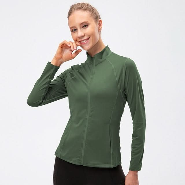 Autumn And Winter Zipper Long-sleeved Sports Jacket for Ladies Reluova