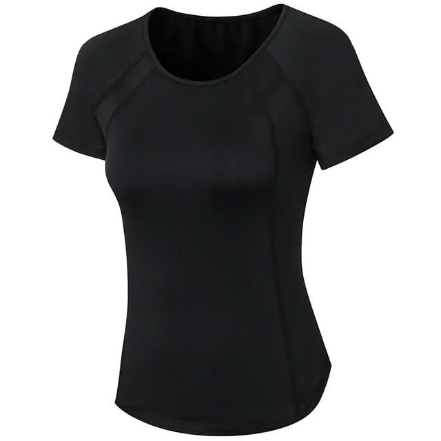 Tight Round Neck Sports Short Sleeve T-shirt For Ladies