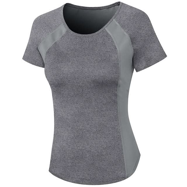 Tight Round Neck Sports Short Sleeve T-shirt For Ladies Reluova