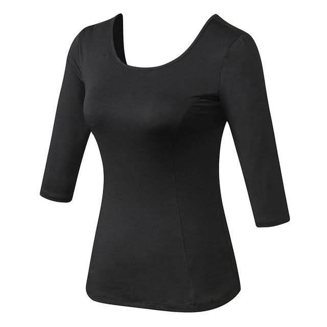 Back Cross Medium-length Sleeve Yoga Sportswear For Ladies Reluova