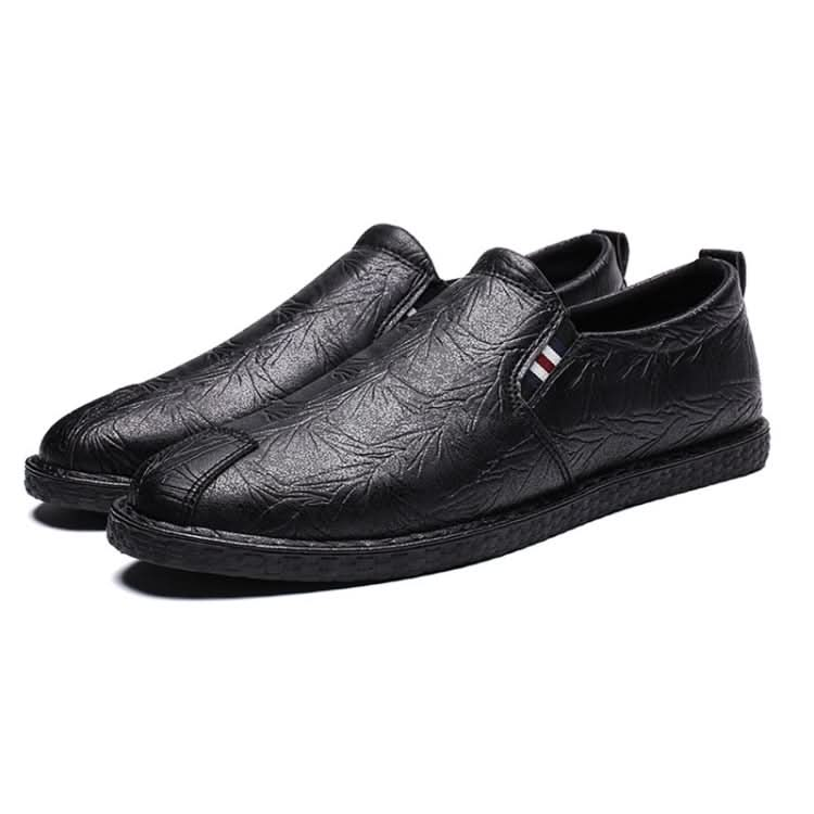 Casual Breathable Round Head Leather Shoes for Men Reluova