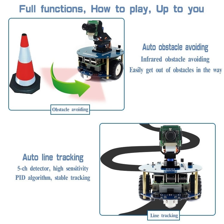 Waveshare AlphaBot2 Robot Building Kit For Raspberry Pi 3 Model B (No Pi)