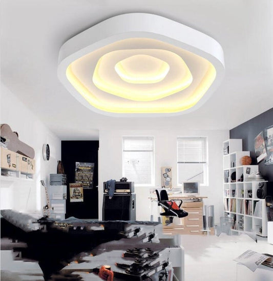 Rose Shape Modern Living Room Bedroom Minimalist LED Ceiling Lamp, Diameter: 430mm(Warm White)