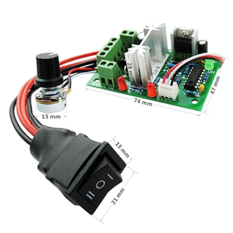 LDTR-WG0266 DC 6-30V 200W 16KHz PWM Motor Speed Controller Regulator Reversible Control Forward/Reverse Switch Reluova