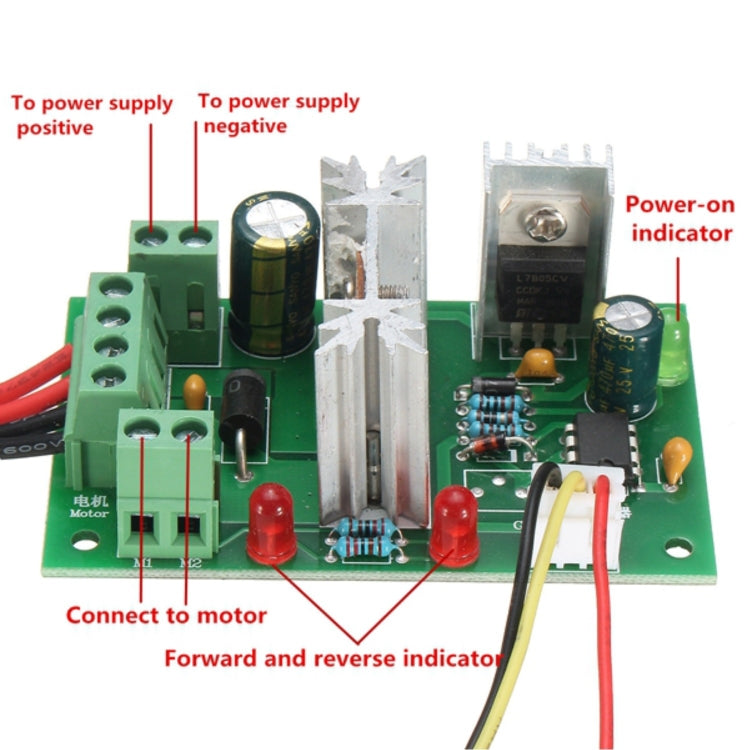 LDTR-WG0266 DC 6-30V 200W 16KHz PWM Motor Speed Controller Regulator Reversible Control Forward/Reverse Switch