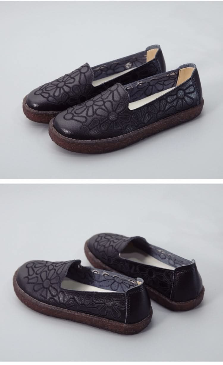 Embroidered Breathable Wearable Wild Casual Shoes for Women Reluova