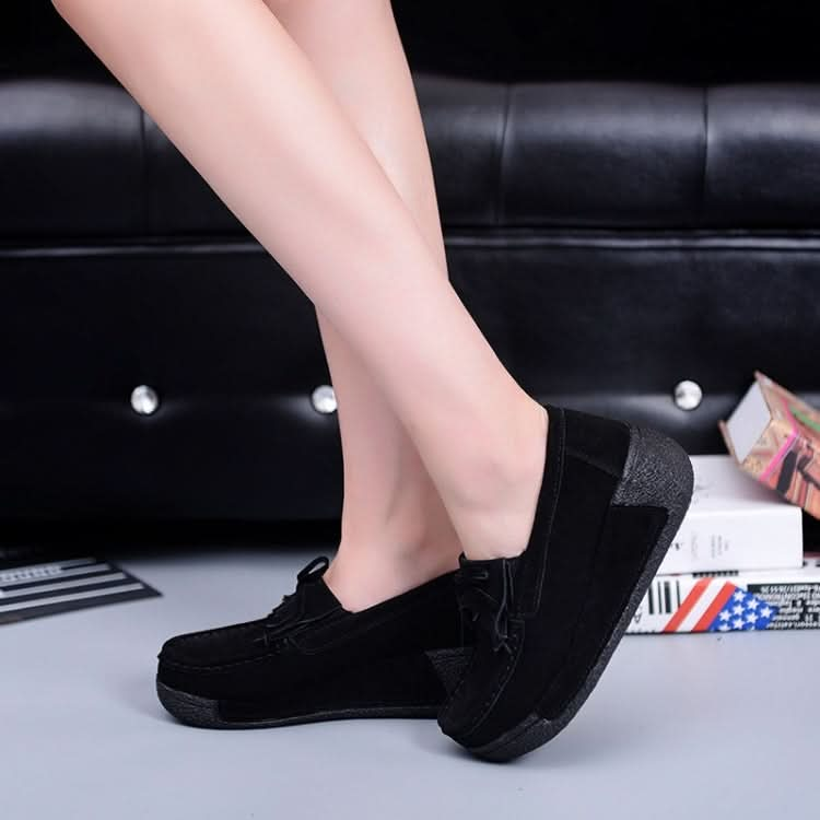 Wedge Muffin Bottom Tassel Suede Casual Shoes for Women Reluova