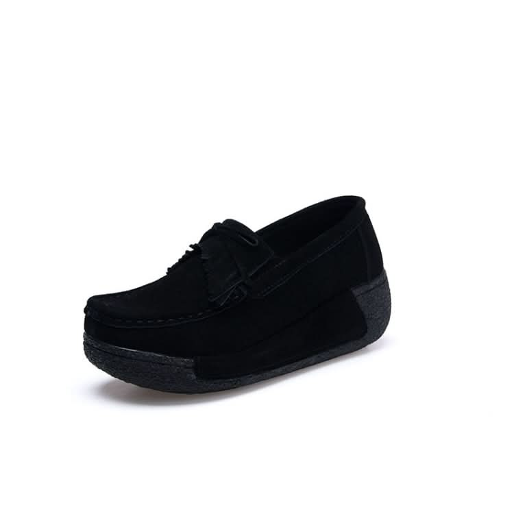 Wedge Muffin Bottom Tassel Suede Casual Shoes for Women Reluova