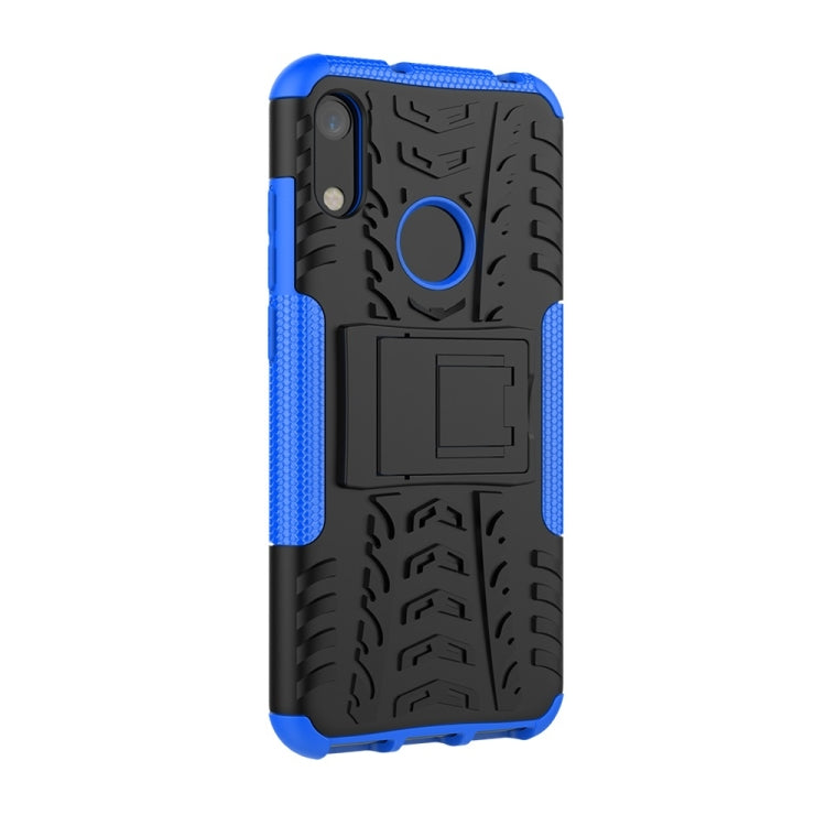 Tire Texture TPU+PC Shockproof Phone Case for Huawei Honor 8A / Y6 2019, with Holder