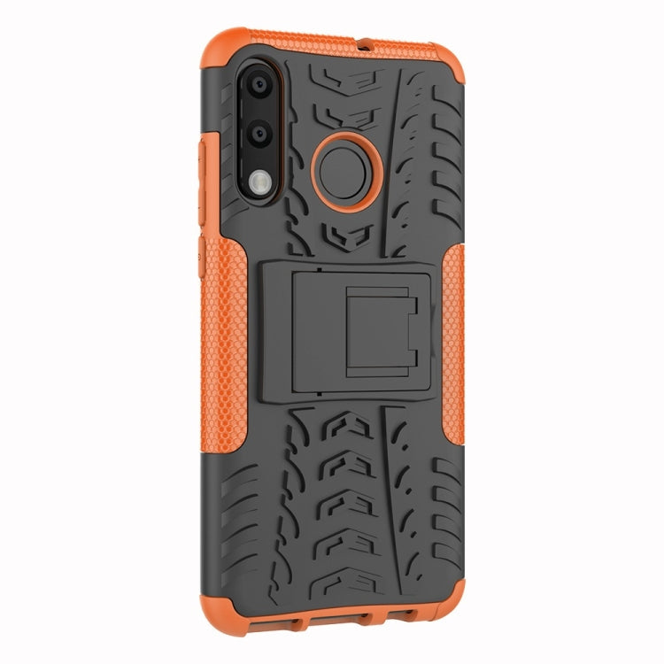 Tire Texture TPU+PC Shockproof Phone Case for Huawei P30 Lite / Nova 4e, with Holder My Store