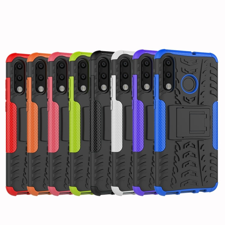 Tire Texture TPU+PC Shockproof Phone Case for Huawei P30 Lite / Nova 4e, with Holder