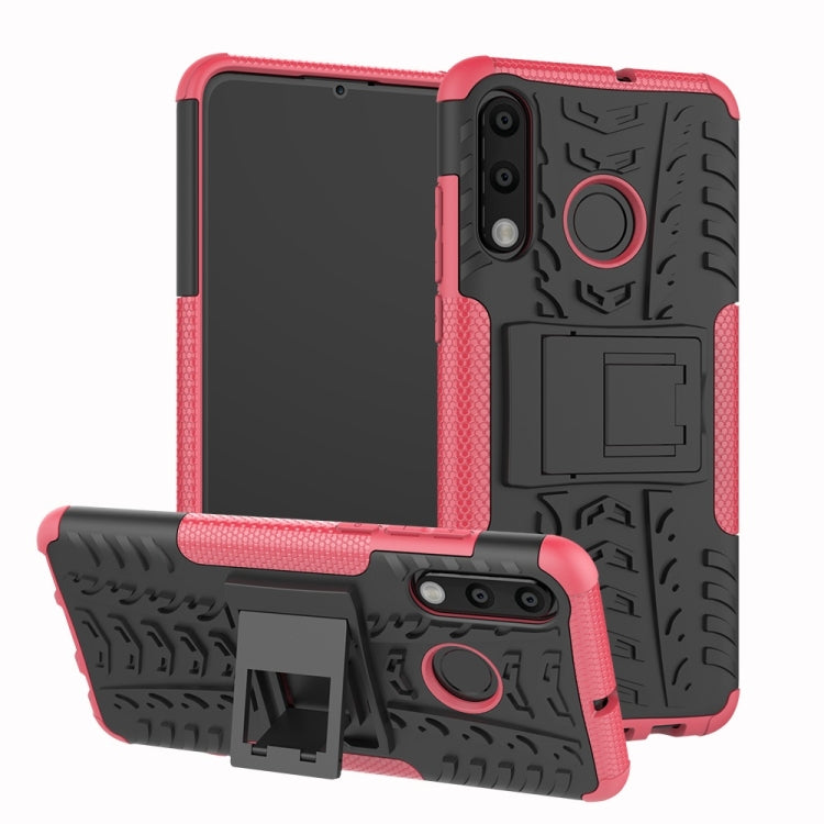 Tire Texture TPU+PC Shockproof Phone Case for Huawei P30 Lite / Nova 4e, with Holder My Store