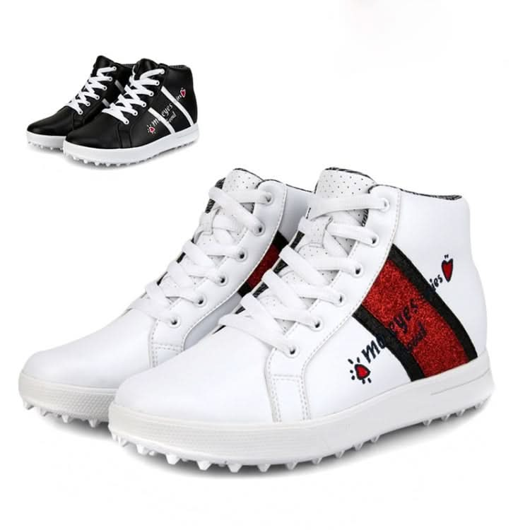 PGM Golf High-top Increased Microfiber Leather Sneakers for Women Reluova