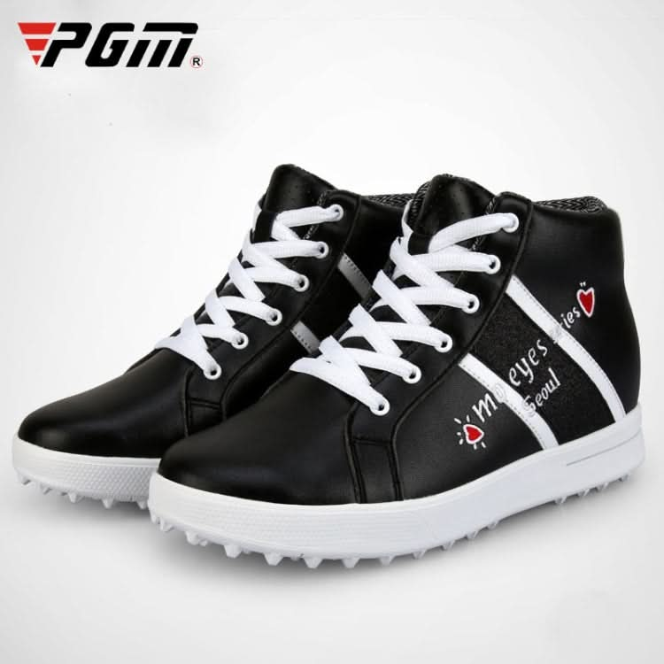 PGM Golf High-top Increased Microfiber Leather Sneakers for Women Reluova