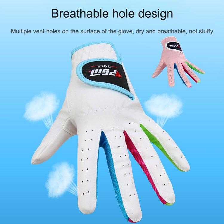 PGM One Pair Golf Microfiber Cloth Soft Comfortable Gloves for Children