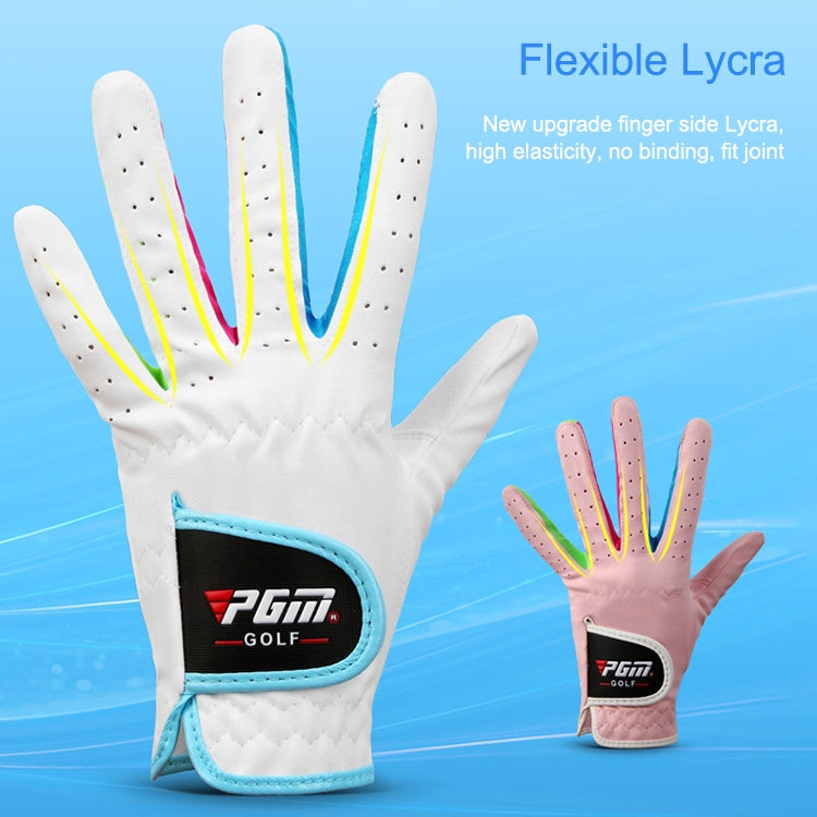 PGM One Pair Golf Microfiber Cloth Soft Comfortable Gloves for Children Reluova