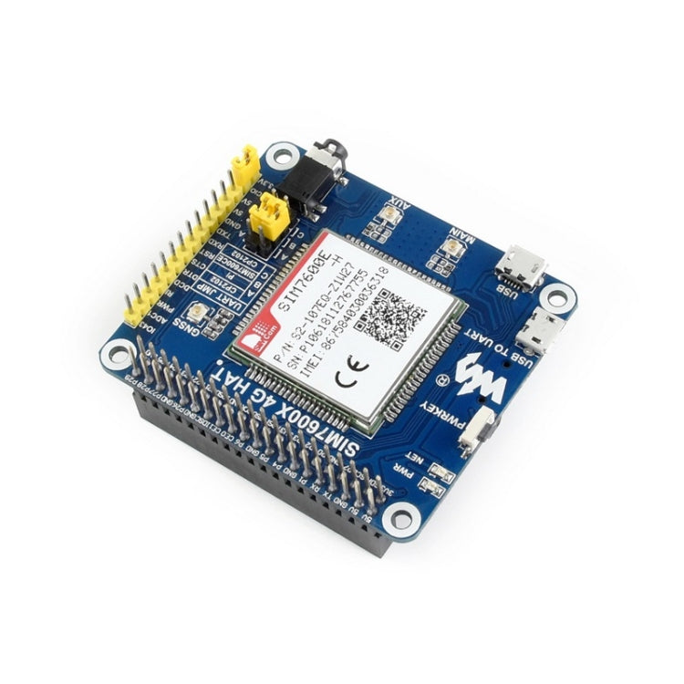 Waveshare 4G / 3G / 2G / GSM / GPRS / GNSS HAT for Raspberry Pi, LTE CAT4, for Southeast Asia, West Asia, Europe, Africa Reluova