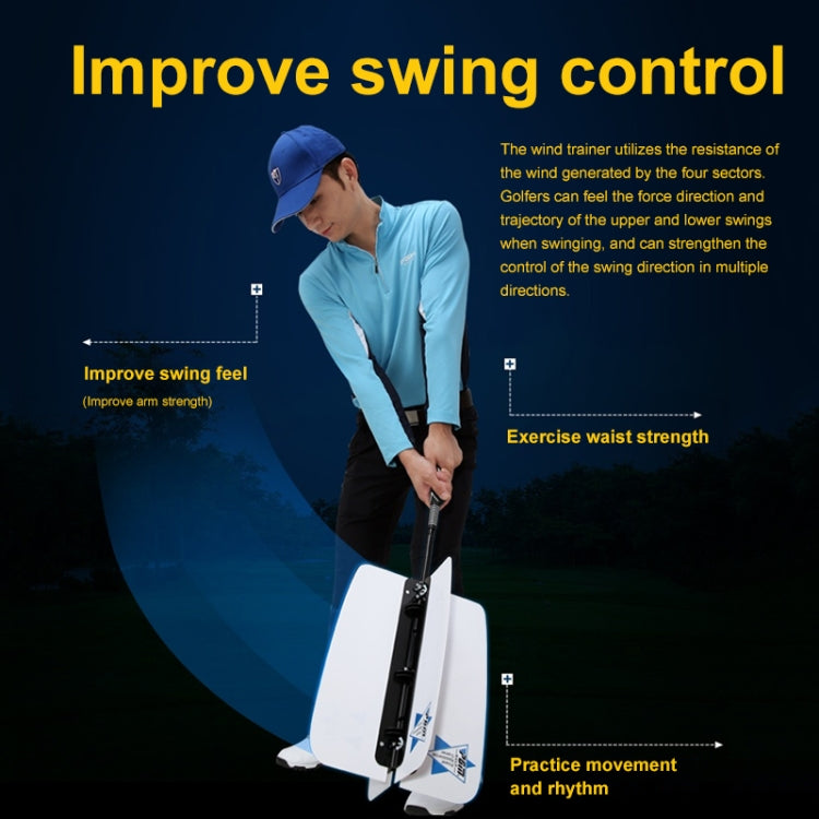 PGM Golf Warm-up Wind Swing Fan Resistance Practice Aid Trainer Training Guide Reluova