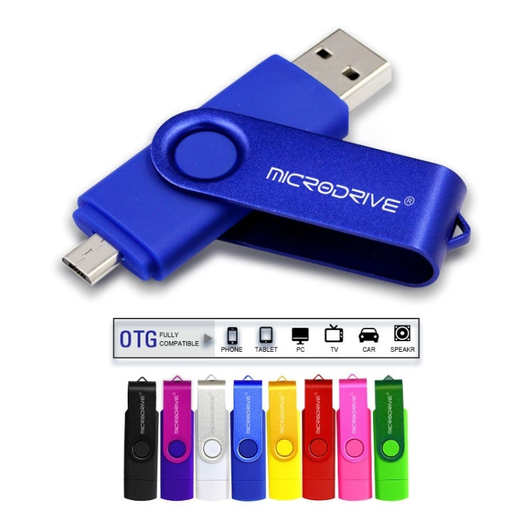 MicroDrive 8GB USB 2.0 Phone and Computer Dual-use Rotary OTG Metal U Disk My Store