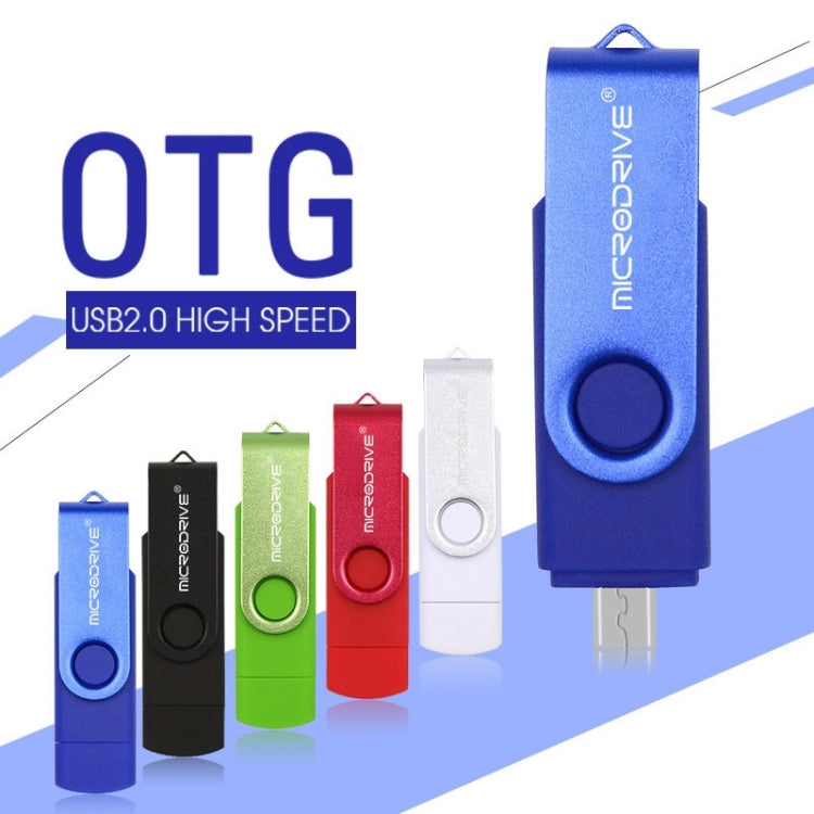 MicroDrive 8GB USB 2.0 Phone and Computer Dual-use Rotary OTG Metal U Disk