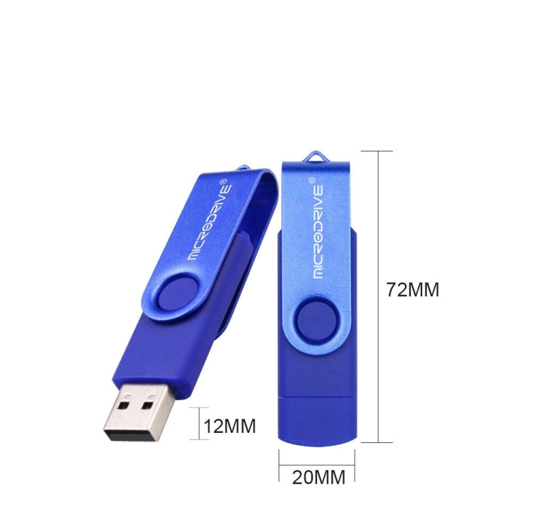 MicroDrive 8GB USB 2.0 Phone and Computer Dual-use Rotary OTG Metal U Disk My Store