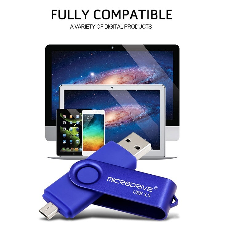 MicroDrive 32GB USB 3.0 Android Phone & Computer Dual-use Rotary Metal U Disk My Store