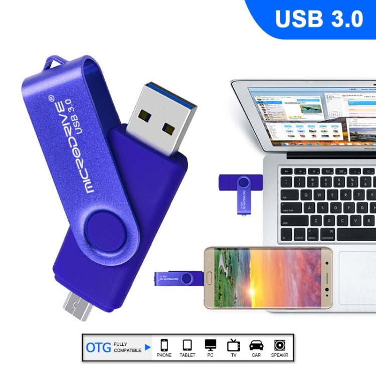 MicroDrive 32GB USB 3.0 Android Phone & Computer Dual-use Rotary Metal U Disk My Store