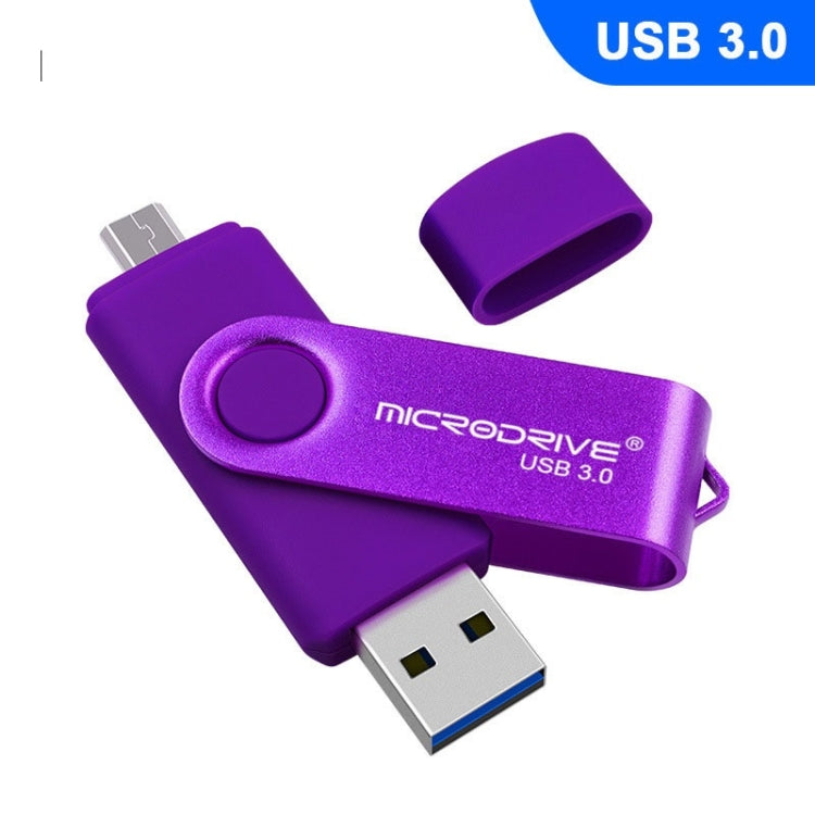 MicroDrive 32GB USB 3.0 Android Phone & Computer Dual-use Rotary Metal U Disk My Store