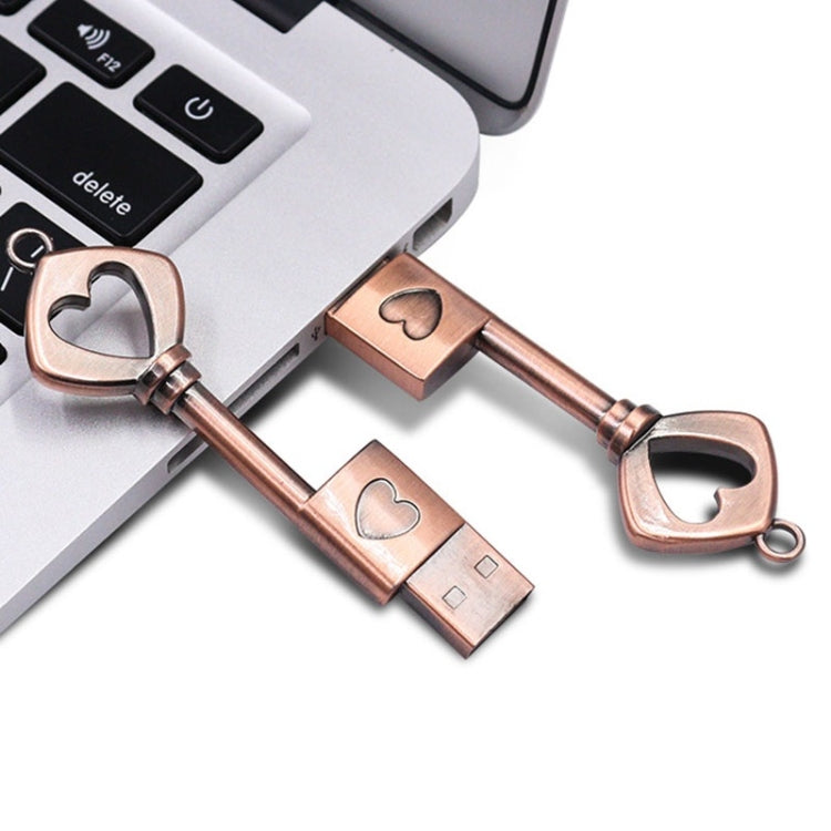 MicroDrive 4GB USB 2.0 Copper Love Key U Disk