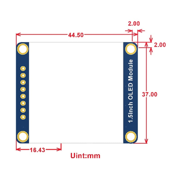 Waveshare General 1.5 inch 128x128 OLED Display Module, SPI/I2C interface Reluova