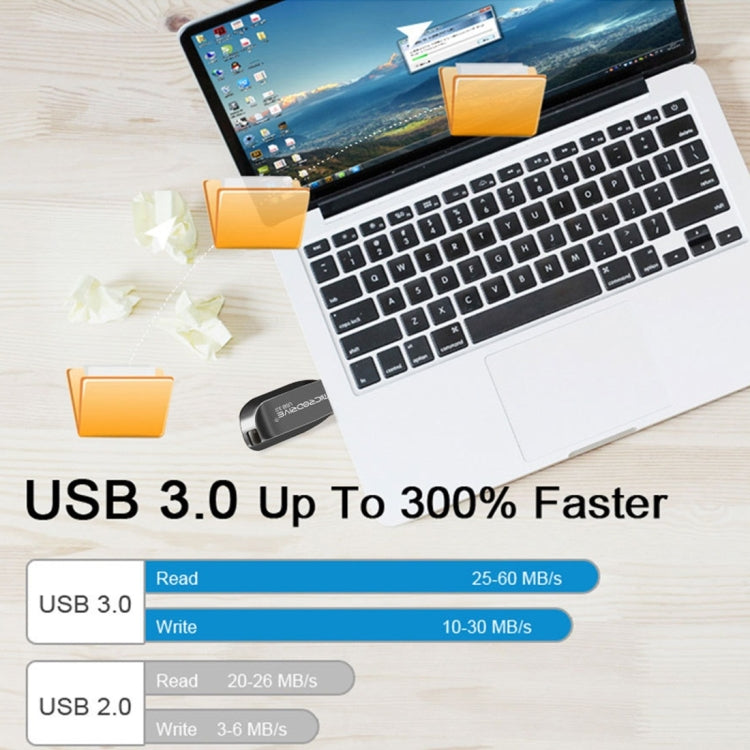 MicroDrive 64GB USB 3.0 Fashion High Speed Metal Rotating U Disk