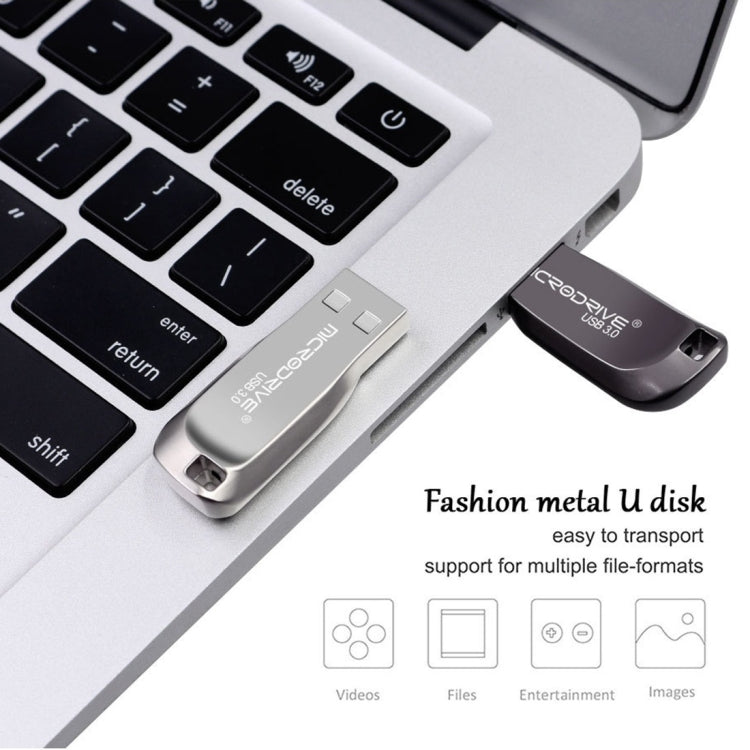 MicroDrive 64GB USB 3.0 Fashion High Speed Metal Rotating U Disk