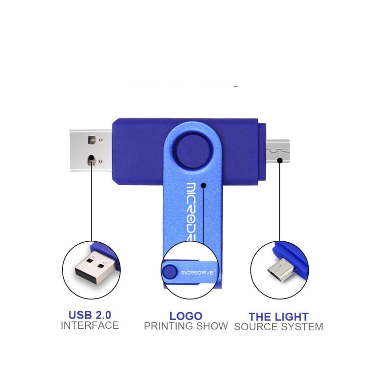 MicroDrive 32GB USB 2.0 Mobile Computer Dual-use Rotating OTG Metal U Disk My Store