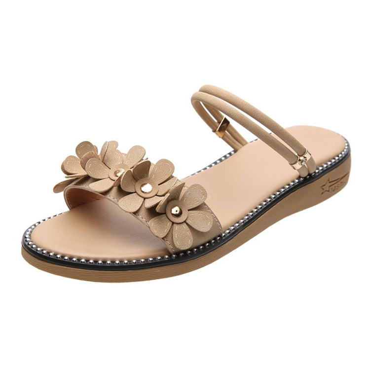 Casual Wild Flower Flat Sand Booth Two-wear Non-slip Sandals slippers for Women