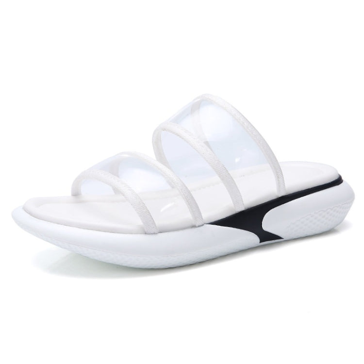 Lightweight Casual Non-slip Wear-resistant Transparent Jelly Simple Slippers Sandals for Women