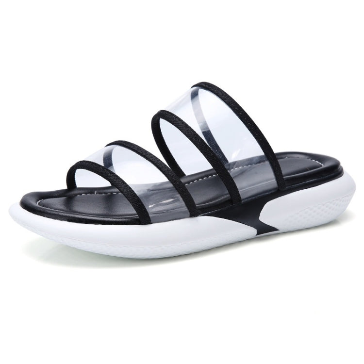 Lightweight Casual Non-slip Wear-resistant Transparent Jelly Simple Slippers Sandals for Women