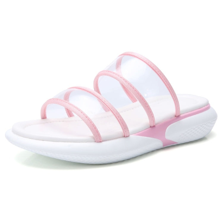 Lightweight Casual Non-slip Wear-resistant Transparent Jelly Simple Slippers Sandals for Women Reluova