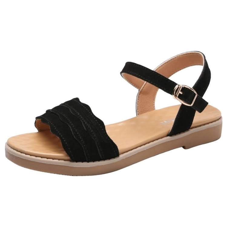 Suede Flat Bottom Non-slip Wearable Lightweight Sandals for Women Reluova