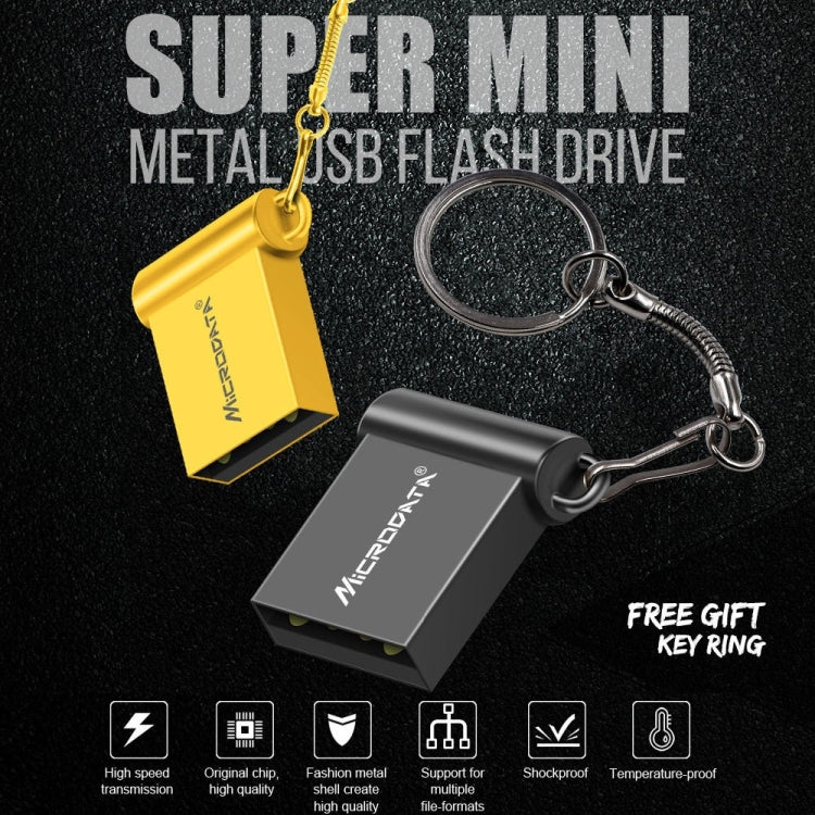 MiCRODATA 4GB USB 2.0 Computer and Car Two-use Mini Metal U Disk My Store