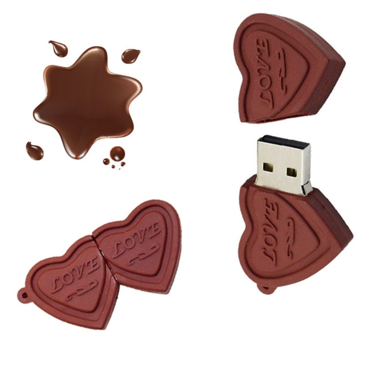 MicroDrive 64GB USB 2.0 Creative Heart Chocolate U Disk My Store