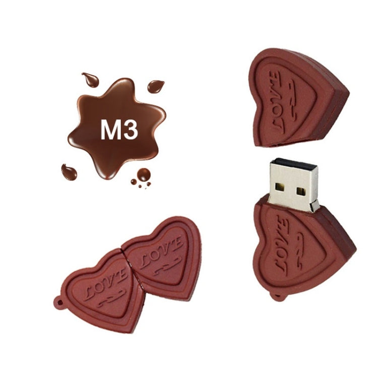 MicroDrive 64GB USB 2.0 Creative Heart Chocolate U Disk My Store