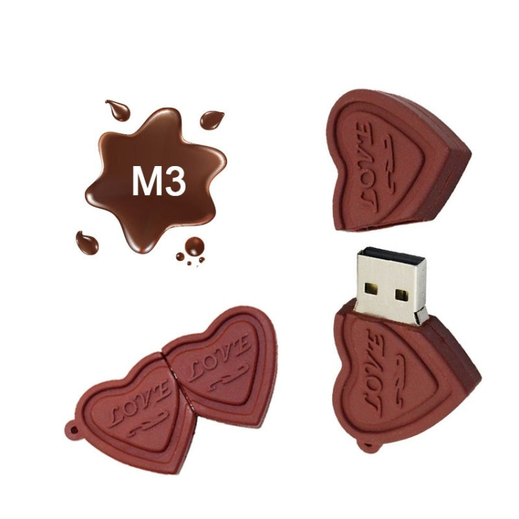 MicroDrive 16GB USB 2.0 Creative Heart Chocolate U Disk My Store