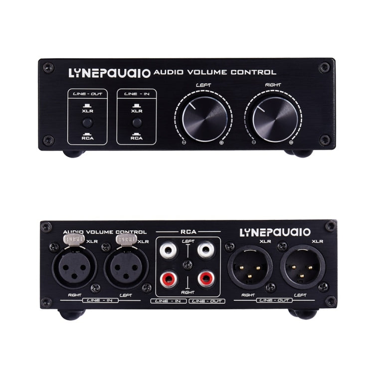 LINEPAUDIO A977 2 In 2 Out Switcher Full-balance Passive Preamp Active Speaker Double Sound Source Volume Controller Reluova