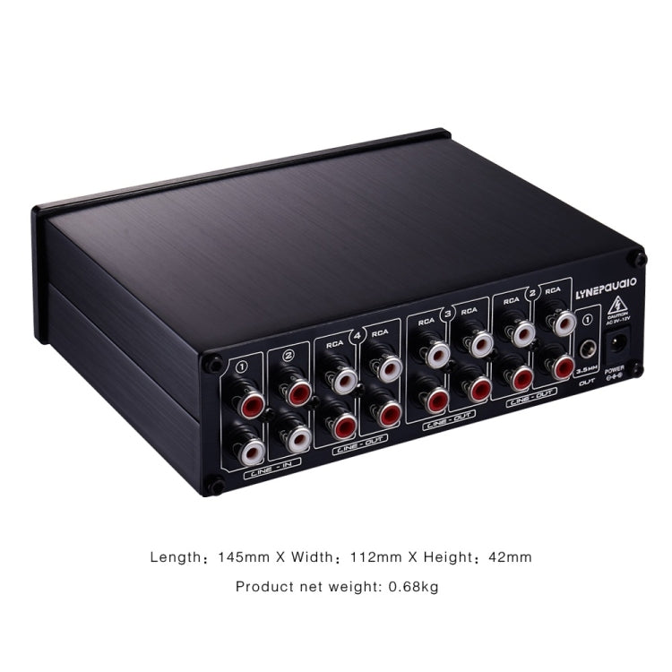 LINEPAUDIO B981 Pro 8-ch Pre-amplifier Speaker Distributor Switcher Speaker Comparator, Signal Booster with Volume Control & Earphone / Monitor Function