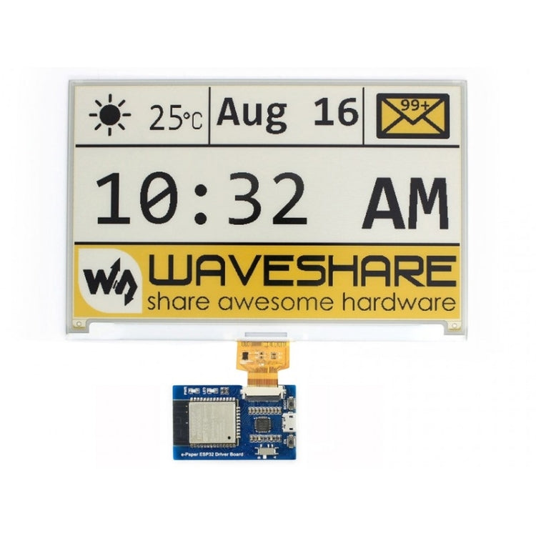 Waveshare Universelle E-Paper Raw Panel Treiberplatine, ESP32 WiFi / Bluetooth Wireless