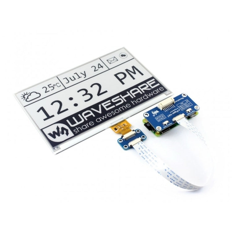 Waveshare 7.5 inch  800x400 Pixel E-Ink Display HAT for Raspberry Pi Reluova