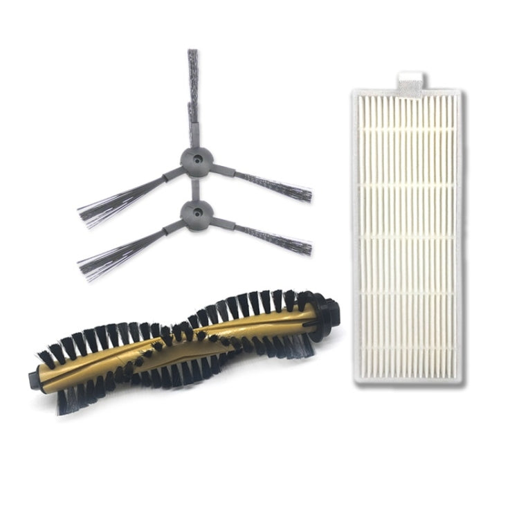 XI214 K614 Side Brushes + I207 Filter + I202 Main Brush Set for ILIFE A4 Reluova