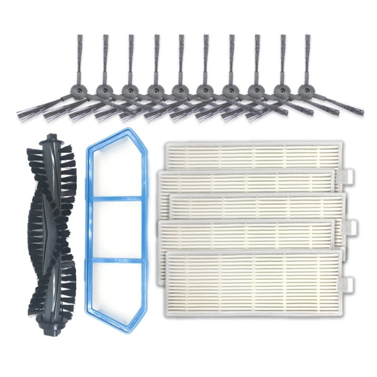 XI230 5 Pairs K614 Side Brushes + I205 Initial Effect Filter + 5 PCS I207 Filters + I203 Main Brush Set for ILIFE A4S Reluova